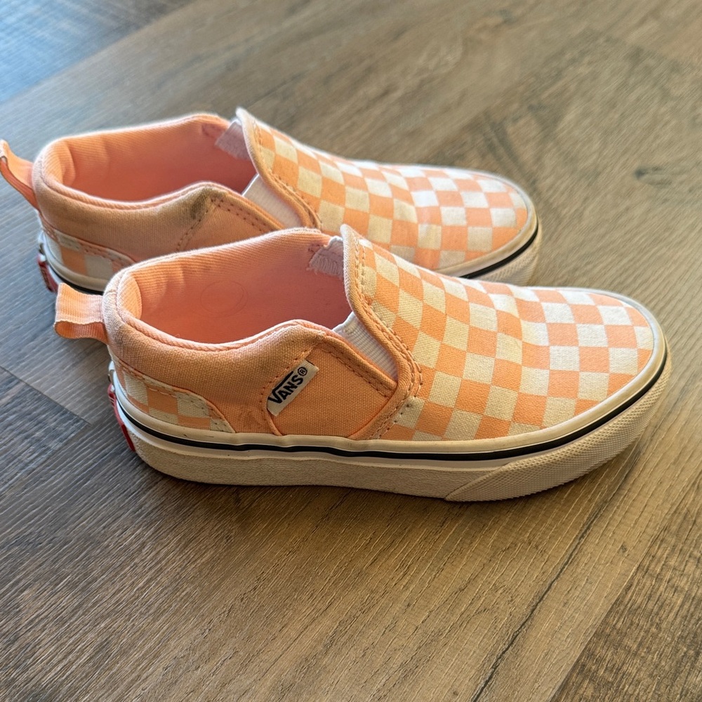 Vans Kids Pink and White Checkered Sneakers